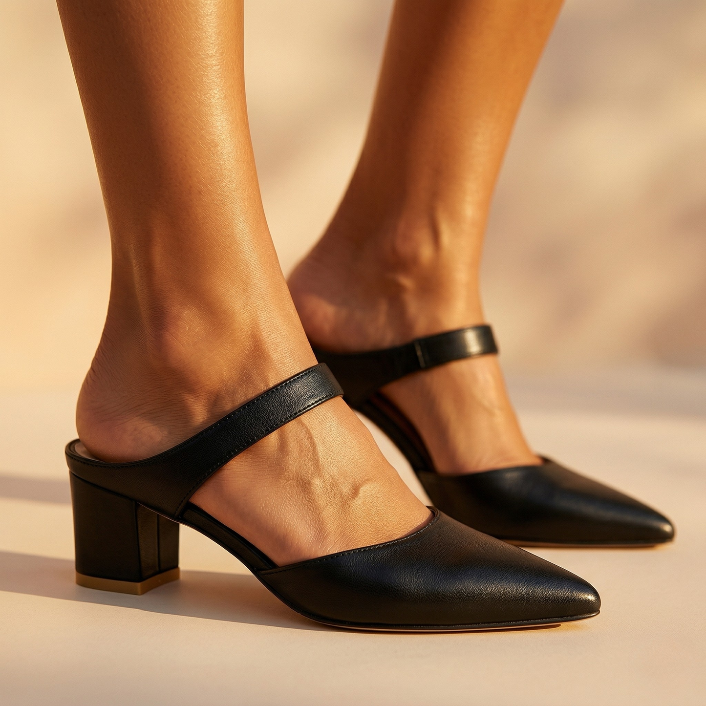 Valora Leather Slingback Heels