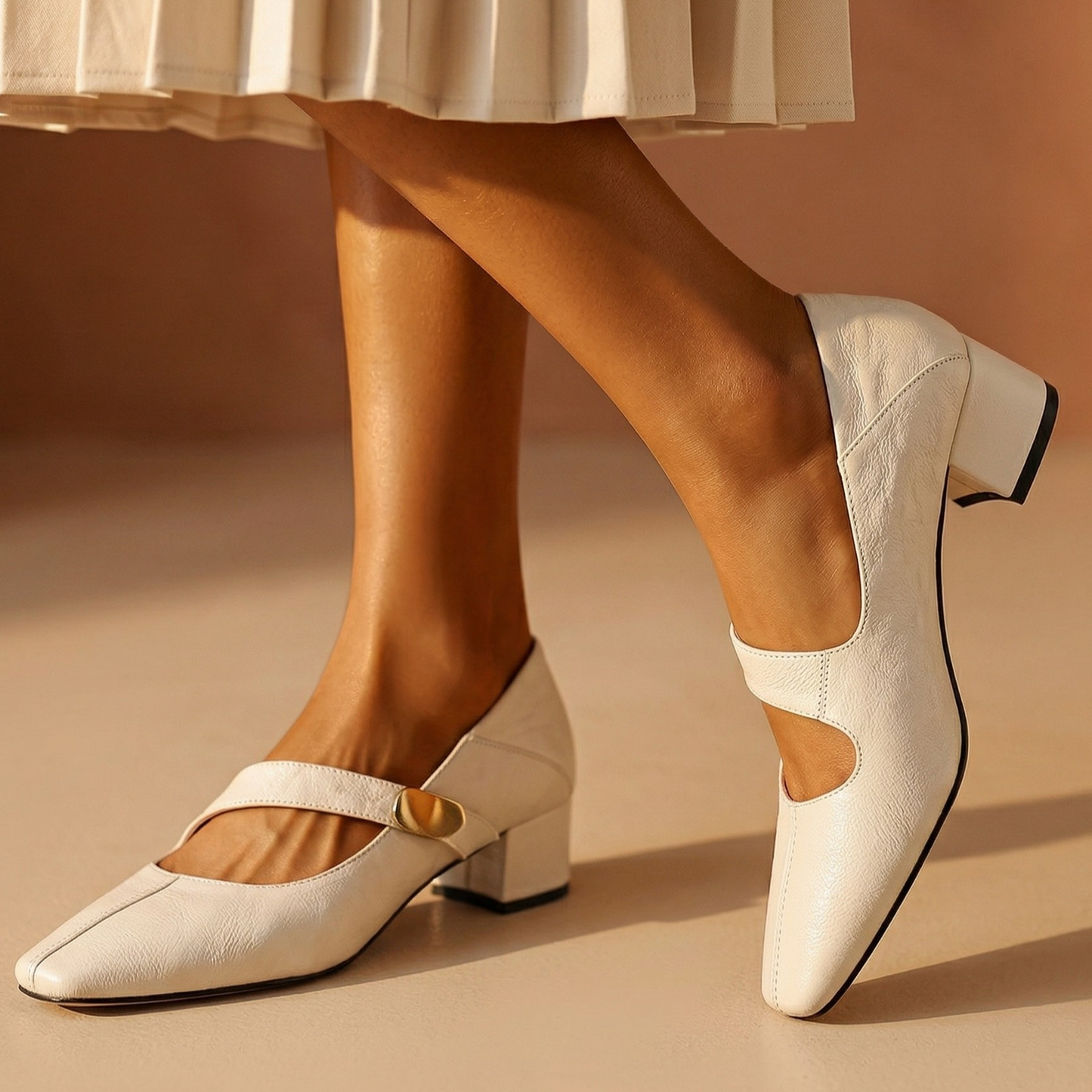 Elena Virelli Leather Heels