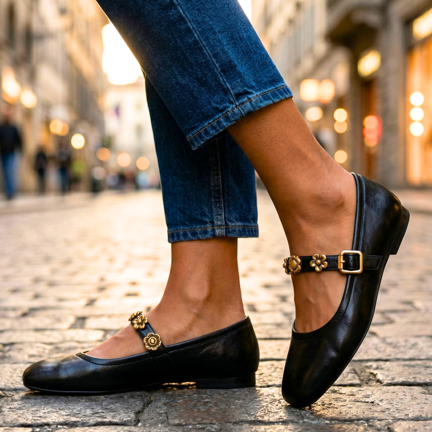 Flora Genuine Leather Mary Janes