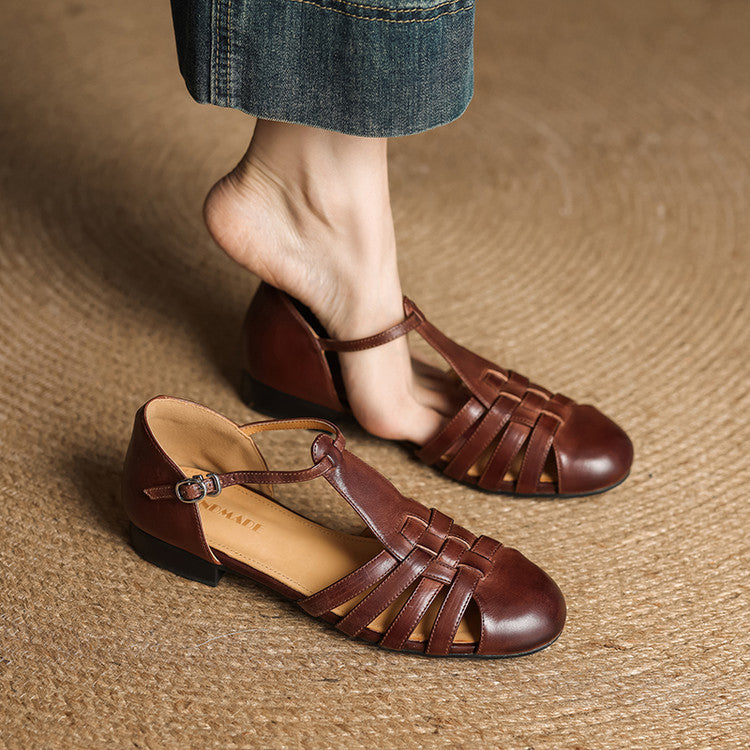 Solene Dalia Genuine Leather Slingbacks