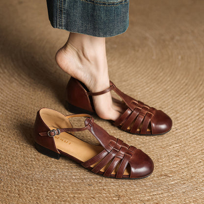 Solene Dalia Genuine Leather Slingbacks