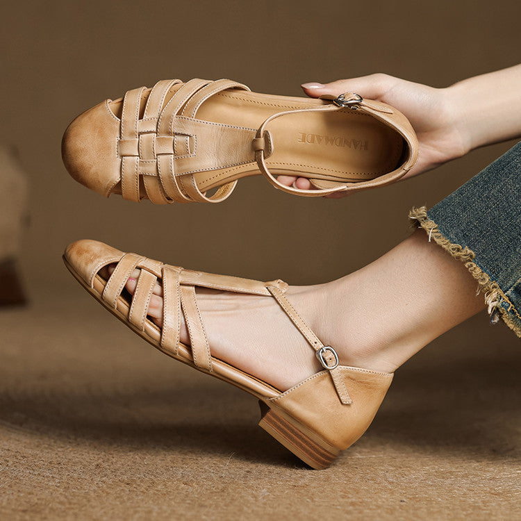 Solene Dalia Genuine Leather Slingbacks