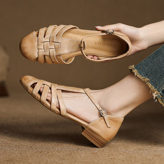 Solene Dalia Genuine Leather Slingbacks
