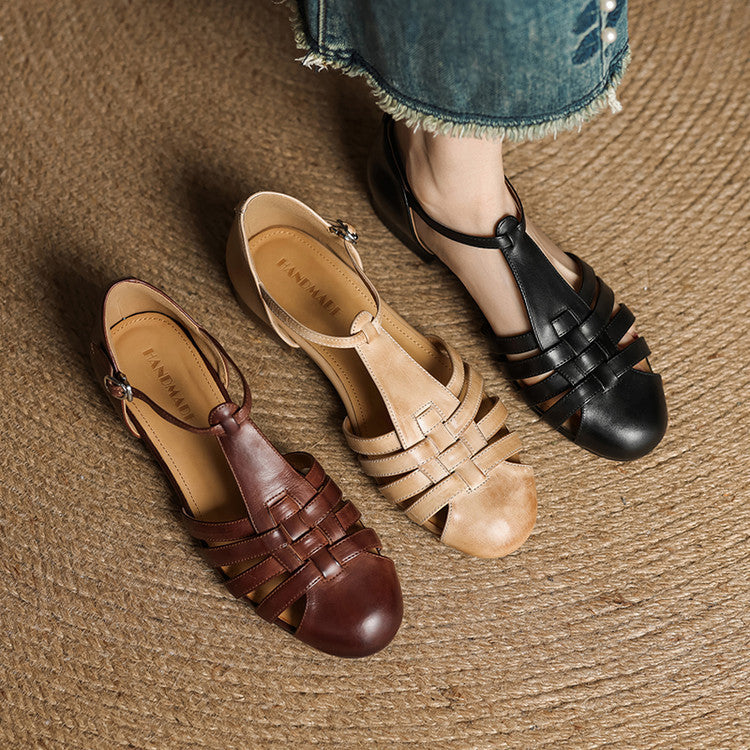 Solene Dalia Genuine Leather Slingbacks