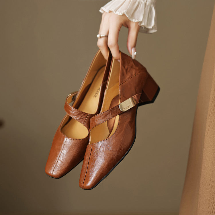 Elena Virelli Leather Heels