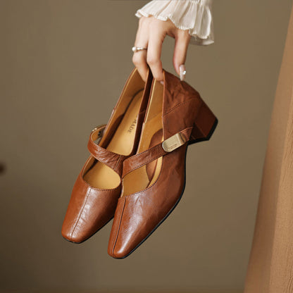 Elena Virelli Leather Heels