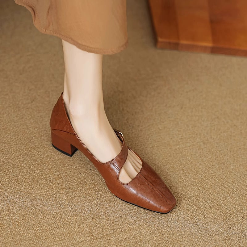 Elena Virelli Leather Heels