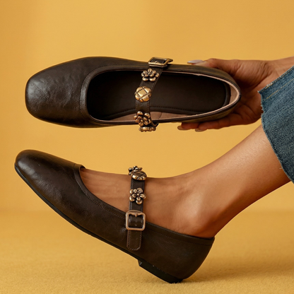 Flora Genuine Leather Mary Janes