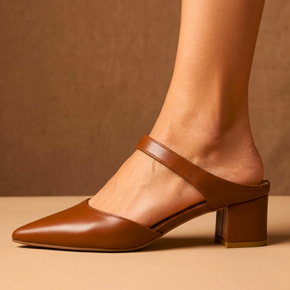 Valora Leather Slingback Heels