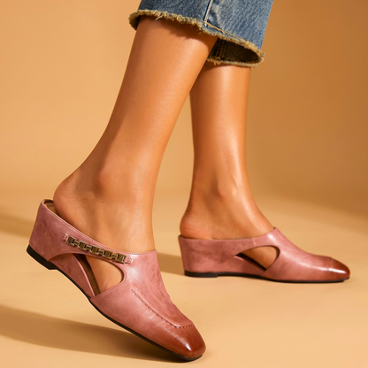 Camille Vintage Leather Mules