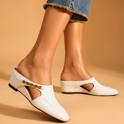 Camille Vintage Leather Mules