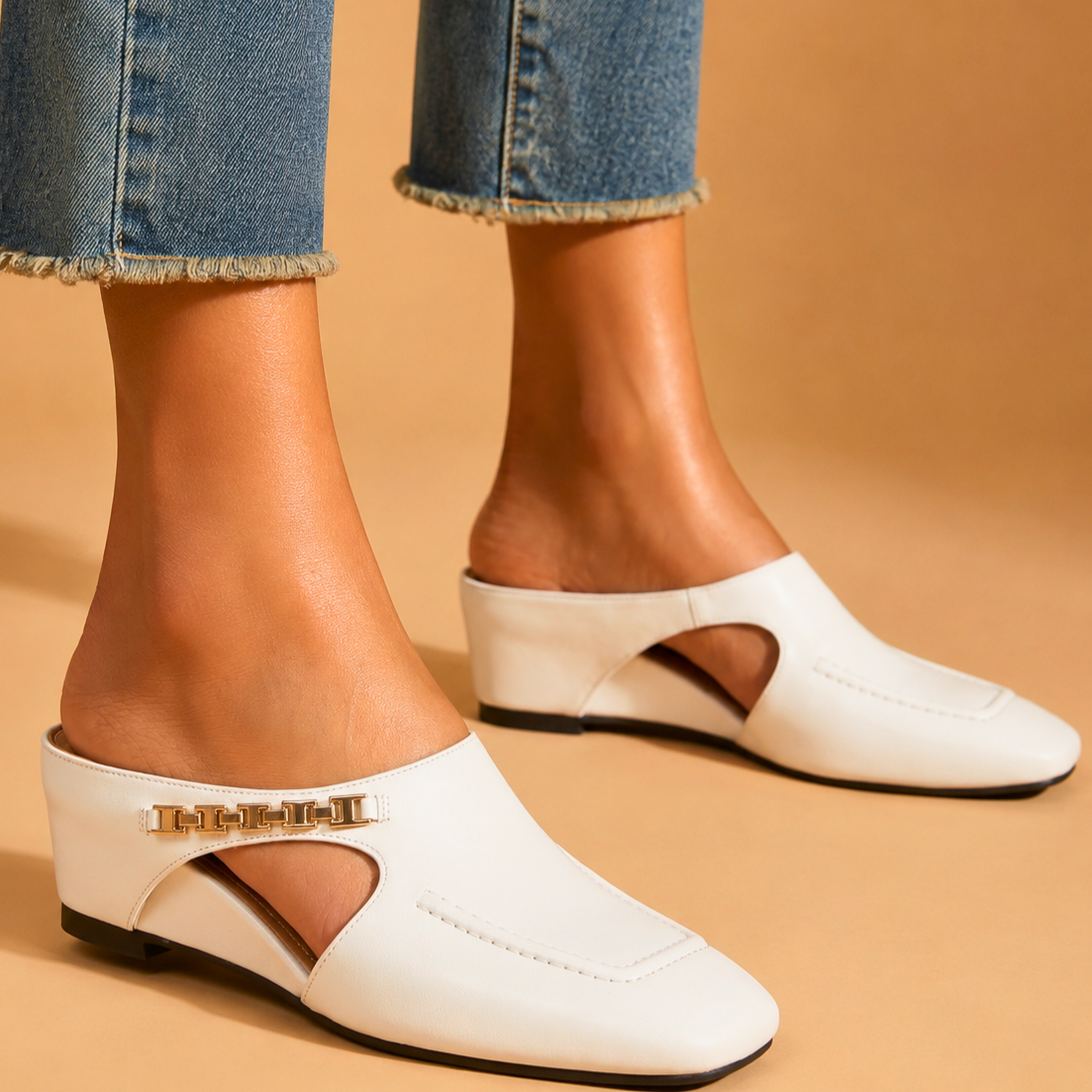 Camille Vintage Leather Mules