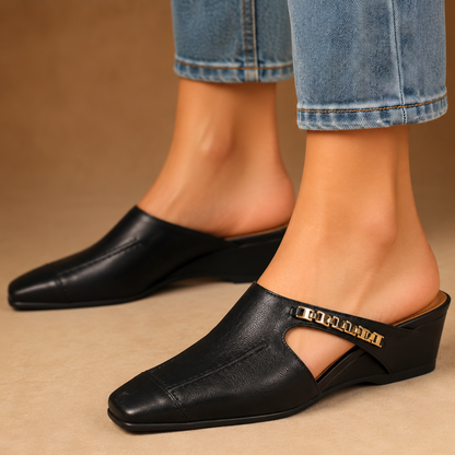 Camille Vintage Leather Mules